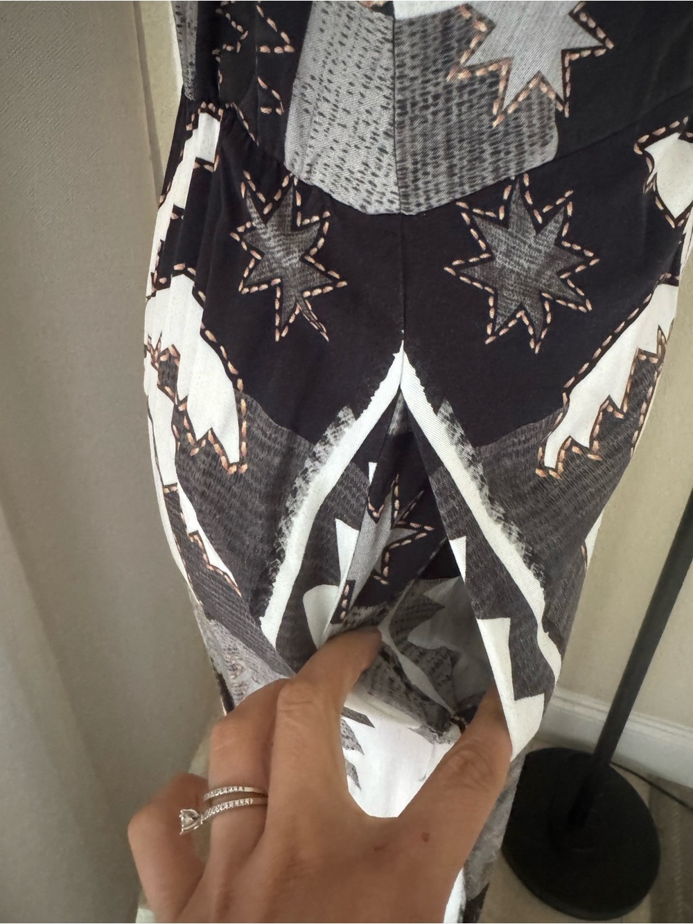 Farm Rio Anthropologie Printed Wide Leg Jumpsuit XS Boho Resort Palazzo - Picture 7 of 11